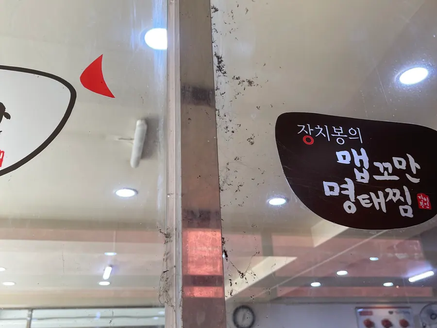 신천 음식점 유리창 청소 작업 현장 3